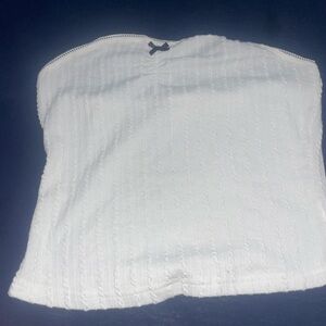 SHEIN White Crop Top with Black Bow